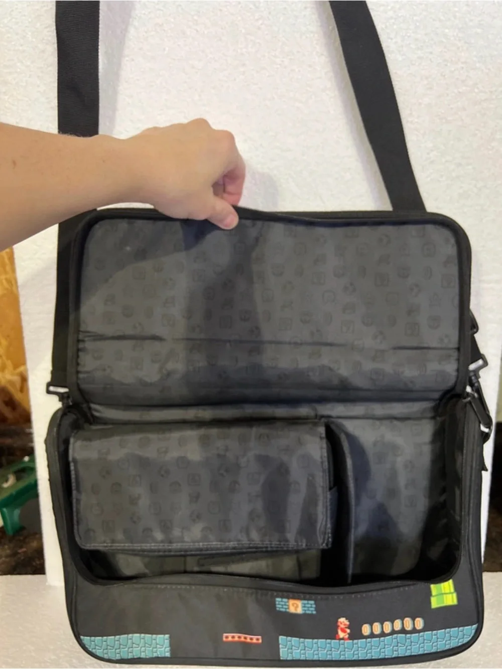 Power is A Super Mario Bros Messenger Bag with Nintendo Switch Case